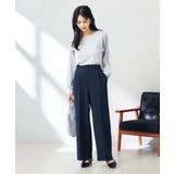 【イージーケア/ストレッチ】美ラクるスッキリ見えワイドパンツ | a.v.v【WOMEN】 | 詳細画像17 