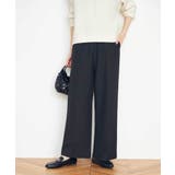 ブラック | 【イージーケア/ストレッチ】美ラクるイージーワイドパンツ | a.v.v【WOMEN】