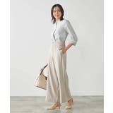 【洗える/ストレッチ】ベルテッドワイドストレートパンツ | a.v.v【WOMEN】 | 詳細画像10 