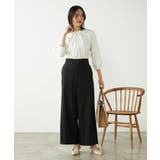 【洗える/ストレッチ】ベルテッドワイドストレートパンツ | a.v.v【WOMEN】 | 詳細画像14 