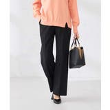 ブラック | ［支持率NO.1/イージーケア/ストレッチ］スッキリ見えストレートパンツ | a.v.v【WOMEN】