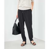 ブラック | 【接触冷感/洗える/イージーケア】美ラクるイージーテーパードパンツ | a.v.v【WOMEN】