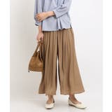 ベージュ | 【イージーケア】落ち感ギャザースカンツ | a.v.v【WOMEN】