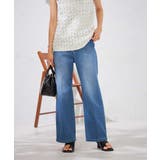 【接触冷感/ストレッチ】デニムワイドパンツ | a.v.v【WOMEN】 | 詳細画像2 