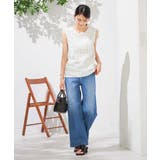 【接触冷感/ストレッチ】デニムワイドパンツ | a.v.v【WOMEN】 | 詳細画像4 