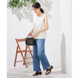 【接触冷感/ストレッチ】デニムワイドパンツ | a.v.v【WOMEN】 | 詳細画像5 