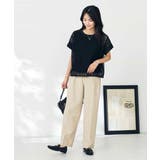 【洗える】タックワイドテーパードパンツ【WEB限定】 | a.v.v【WOMEN】 | 詳細画像4 