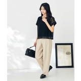 【洗える】タックワイドテーパードパンツ【WEB限定】 | a.v.v【WOMEN】 | 詳細画像5 