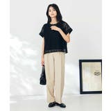 【洗える】タックワイドテーパードパンツ【WEB限定】 | a.v.v【WOMEN】 | 詳細画像6 