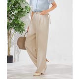 【洗える】ベルト付きストレートパンツ | a.v.v【WOMEN】 | 詳細画像3 