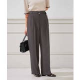 ダークグレー | 【洗える】ベルト付きストレートパンツ | a.v.v【WOMEN】