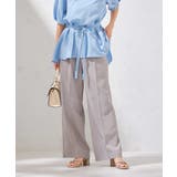 【接触冷感/洗える/イージーケア】美ラクるスッキリ見えストライプワイドパンツ | a.v.v【WOMEN】 | 詳細画像2 