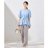 【接触冷感/洗える/イージーケア】美ラクるスッキリ見えストライプワイドパンツ | a.v.v【WOMEN】 | 詳細画像4 