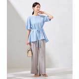 【接触冷感/洗える/イージーケア】美ラクるスッキリ見えストライプワイドパンツ | a.v.v【WOMEN】 | 詳細画像6 