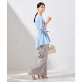 【接触冷感/洗える/イージーケア】美ラクるスッキリ見えストライプワイドパンツ | a.v.v【WOMEN】 | 詳細画像7 