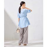 【接触冷感/洗える/イージーケア】美ラクるスッキリ見えストライプワイドパンツ | a.v.v【WOMEN】 | 詳細画像8 