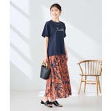 【洗える】プリントタックフレアスカンツ | a.v.v【WOMEN】 | 詳細画像5