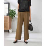 キャメル | 【接触冷感/UVカット/吸水速乾】美ラクるスッキリ見えワイドパンツ | a.v.v【WOMEN】