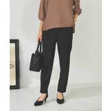 ブラック | 美ラクるスッキリ見えテーパードパンツ | a.v.v【WOMEN】