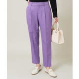 パープル | 【イージーケア】美楽るタックテーパードパンツ | a.v.v【WOMEN】