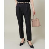 ブラック | 【イージーケア】美楽るタックテーパードパンツ | a.v.v【WOMEN】