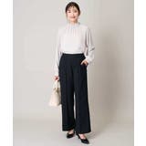 【洗える/イージーケア/毛玉になりにくい】美楽るスッキリ見えワイドパンツ | a.v.v【WOMEN】 | 詳細画像9 