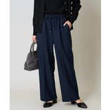 ネイビー | 【洗える/イージーケア/吸水速乾/毛玉になりにくい】美楽るイージーワイドパンツ | a.v.v【WOMEN】