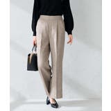 ベージュ | 【マシンウォッシャブル】ツイード調ストレートパンツ | a.v.v【WOMEN】