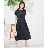 【UVカット/速乾/イージーケア】ウエストベルトフレアワンピース | a.v.v【WOMEN】 | 詳細画像2 