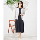 【UVカット/速乾/イージーケア】ウエストベルトフレアワンピース | a.v.v【WOMEN】 | 詳細画像6 