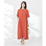 【接触冷感/洗える/ストレッチ/UVカット】ウエスト切り替えドルマンワンピース | a.v.v【WOMEN】 | 詳細画像1 