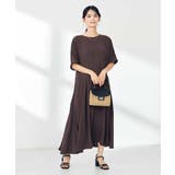 【接触冷感/洗える/ストレッチ/UVカット】ウエスト切り替えドルマンワンピース | a.v.v【WOMEN】 | 詳細画像10 