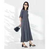 【接触冷感/洗える/ストレッチ/UVカット】ウエスト切り替えドルマンワンピース | a.v.v【WOMEN】 | 詳細画像15 