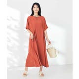 【接触冷感/洗える/ストレッチ/UVカット】ウエスト切り替えドルマンワンピース | a.v.v【WOMEN】 | 詳細画像2 