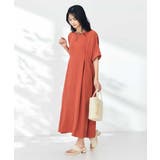 【接触冷感/洗える/ストレッチ/UVカット】ウエスト切り替えドルマンワンピース | a.v.v【WOMEN】 | 詳細画像3 