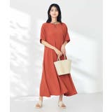 【接触冷感/洗える/ストレッチ/UVカット】ウエスト切り替えドルマンワンピース | a.v.v【WOMEN】 | 詳細画像4 