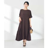 【接触冷感/洗える/ストレッチ/UVカット】ウエスト切り替えドルマンワンピース | a.v.v【WOMEN】 | 詳細画像9 