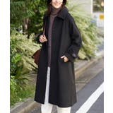 ブラック | ステンカラーロングコート | a.v.v【WOMEN】
