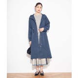 ネイビー | ドロストフーディーロングコート | a.v.v【WOMEN】