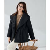 ブラック | ショールカラー中綿コート | a.v.v【WOMEN】