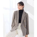 ブラウン系チェック | 【WEB限定】Wブレスト ジャケット | a.v.v【WOMEN】