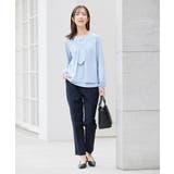 【洗える/ストレッチ】ボウタイメタルチャームブラウス | a.v.v【WOMEN】 | 詳細画像12 