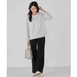 【洗える/ストレッチ】ボウタイメタルチャームブラウス | a.v.v【WOMEN】 | 詳細画像25 