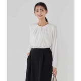 ホワイト | 【洗える/ストレッチ】ボウタイメタルチャームブラウス | a.v.v【WOMEN】