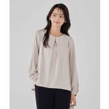 サテンバックフレアブラウス【洗える/速乾/毛玉になりにくい/イージーケア】 | a.v.v【WOMEN】 | 詳細画像15