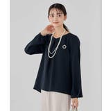 サテンバックフレアブラウス【洗える/速乾/毛玉になりにくい/イージーケア】 | a.v.v【WOMEN】 | 詳細画像2