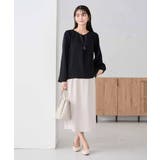 サテンバックフレアブラウス【洗える/速乾/毛玉になりにくい/イージーケア】 | a.v.v【WOMEN】 | 詳細画像25