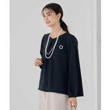 サテンバックフレアブラウス【洗える/速乾/毛玉になりにくい/イージーケア】 | a.v.v【WOMEN】 | 詳細画像3