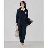 2WAYサテン襟付きペプラムブラウス | a.v.v【WOMEN】 | 詳細画像5