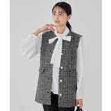 ホワイト | 【洗える】2WAY袖プリーツボウタイブラウス | a.v.v【WOMEN】